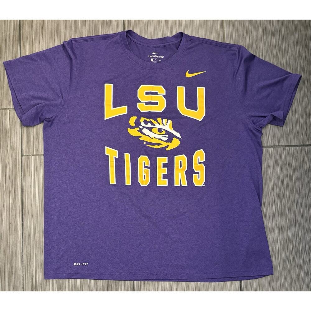Nike LSU Tigers Short Sleeve T-shirt Purple Men's Size XXL